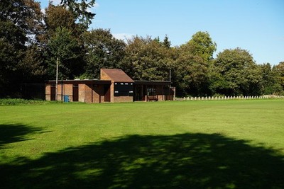 Photo A3 Cricket Pavilion, Bramley Bramley/TQ0044 The cricket ground is c2014
