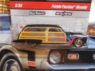 HOT WHEELS REAL RIDERS LARRY'S GARAGE PURPLE PASSION WOODIE 3/39