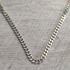 Silver Cuban Link Necklace 58cm Long 925 Sterling Silver Stamped Weight 44g