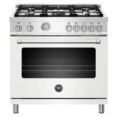 Bertazzoni MAST365DFMBIE 36'' Matte White Dual-Fuel Range NIB #147177 MPA BFSALE