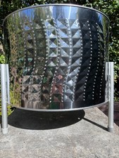Fire Pit / BBQ * Washer Drum * Stainless Steel * With 3 Legs * Sent In Box