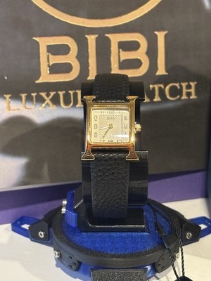 BIBI Women's Gold Analog Watch Sunburst Dial Leather Band  H  BRAND NEW (B0278)