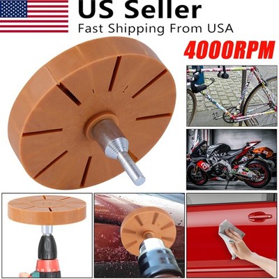 Car Decal Remover Tool Rubber Eraser Wheel for Drill Adhesive Pinstripe Sticker