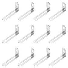 25Pcs Adjustable L-Shape Corner Brace 1.3"x2.6"x0.6" Corner Bracket Silver