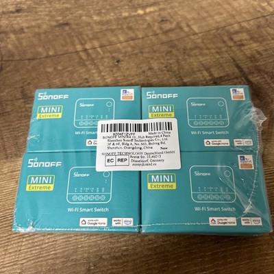 Sonoff mini extreme Smart WiFi Switch 4-packs DIY Timer Works with Amazon Alexa