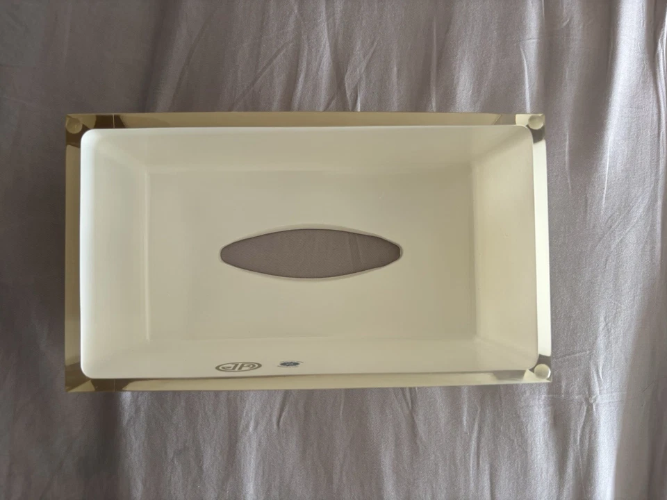 Jonathan Adler Tissue Box Acrylic White - Image 4 of 4