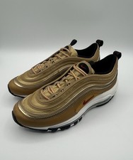 Nike Air Max 97 Metallic Gold Sneakers 918890-700 in Youth Size 7Y