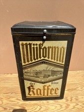 Alte seltene Blechdose Kaffee M&uuml;forma Reklame 1900 Kaffeedose M&uuml;nster Westfalen