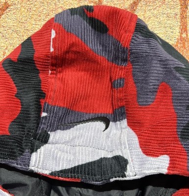 Supreme Nike Arc Corduroy Hooded Jacket SS22 Red Camo Medium Brand
