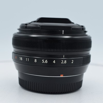 FUJIFILM XF 18mm f/2 R Fujinon APS-C Lens for X-Mount, Black, with Caps