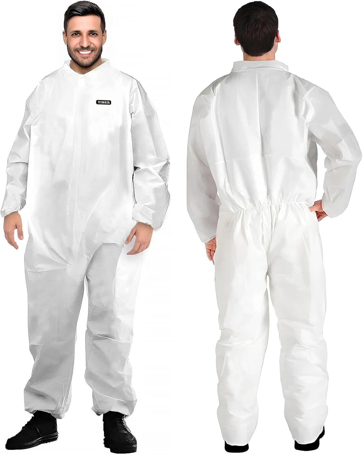 Hazmat Suit Disposable Coverall | Heavy Duty Full Body Painters Suit in 7 Sizes image 11