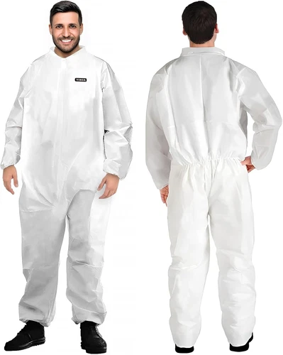 Hazmat Suit Disposable Coverall | Heavy Duty Full Body Painters Suit in 7 Sizes image 11