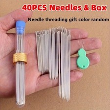 40pcs/set Large Eye Hand Sewing Needles Premium Stainless Steel Needle For Craft