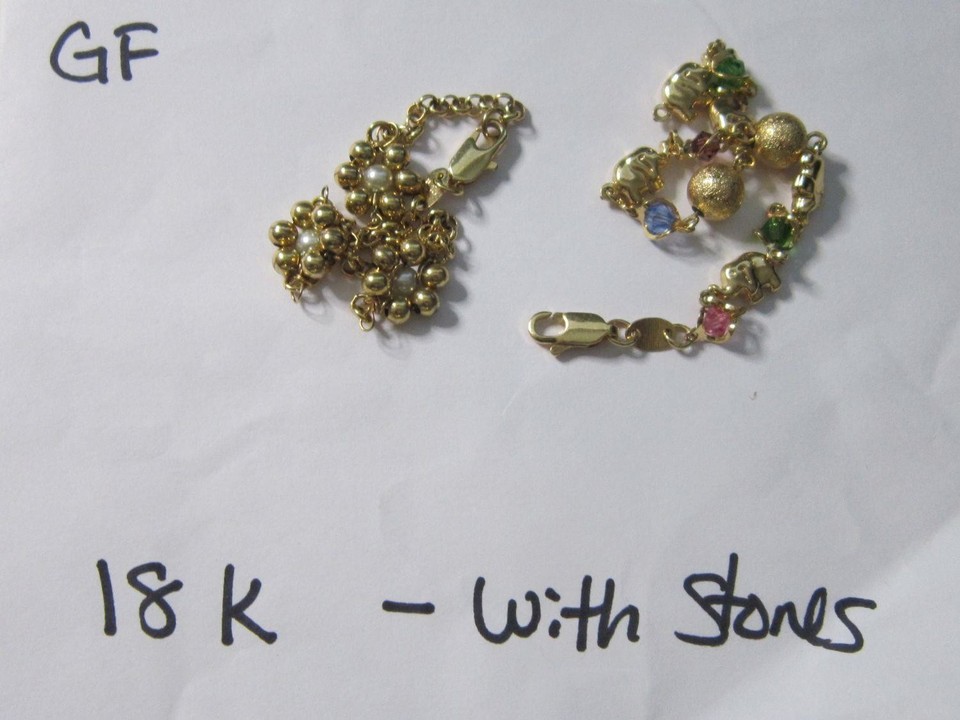 10K 12K 14K 18K GF Gold Filled Jewelry SCRAP & WEARABLE LOT Stones ...