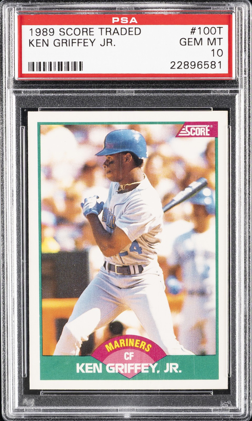 1989 SCORE TRADED #100T KEN GRIFFEY JR. ROOKIE RC PSA 10