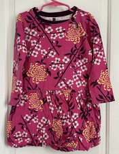 Tea Collection girls 5 multicolor floral long sleeve bubble skirt dress #1361