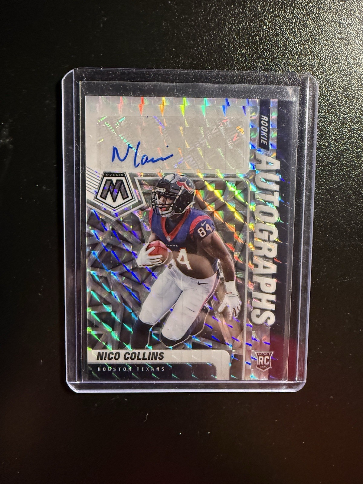Nico Collins Panini Mosaic Rookie Autographs Mosaic #RA30 Base