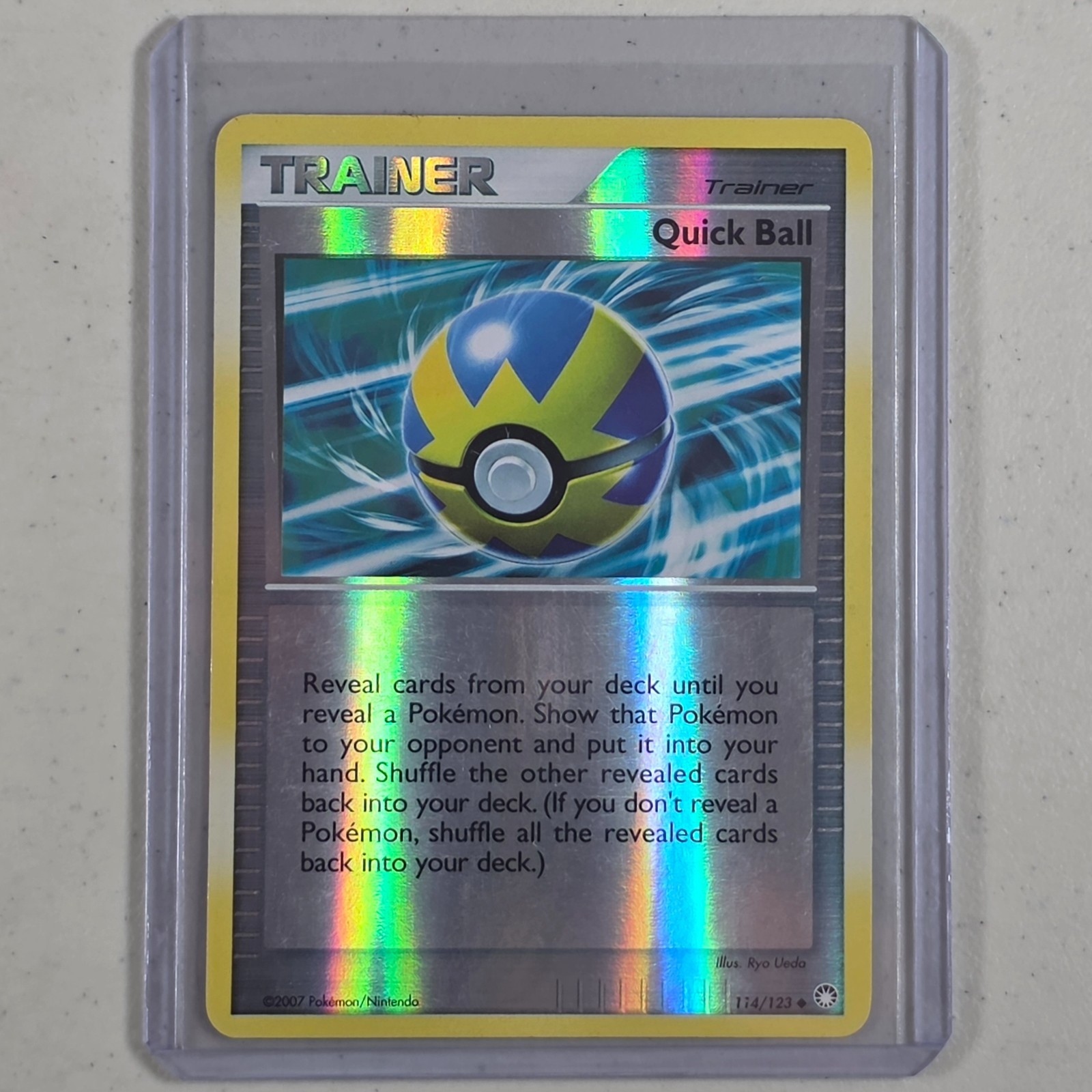 Pokemon Majestic Dawn Quick Ball • Reverse Holo • 86/100 • Diamond & Pearl 2008