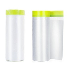 Pre-Taped Masking Film 2 Rolls 59" x 66' Automotive Painters Tape and Plastic...