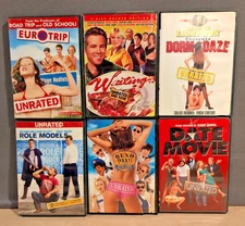 DVD Bundle 6 Unrated Comedy Movies: Waiting, Eurotrip, Role Models, Reno 911
