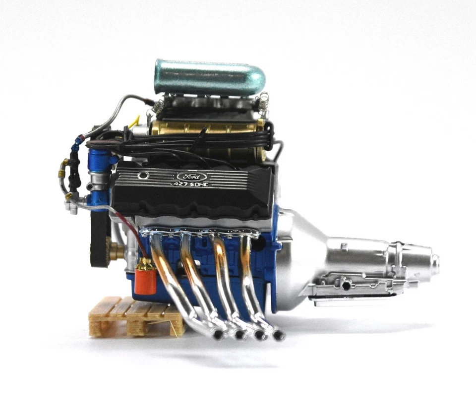 GMP 1/18 Ford 427 SOHC Blown Dragster Engine Motor & Transmission Malco Mustang - Image 3 of 3