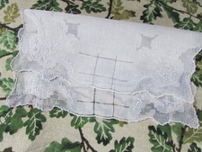 Vintage altes Appenzeller Stickerei Taschentuch Hochzeit Braut etwas Alt R95