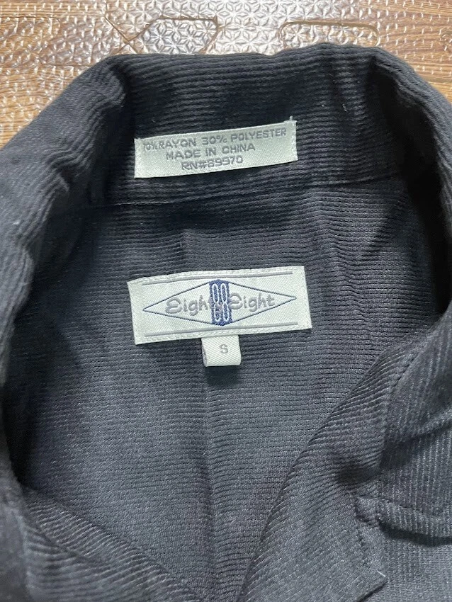 Eighty Eight Short Sleeve Button Up Shirt Black Men's Size S Small - Image 3 of 3