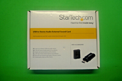 StarTech USB to Stereo Audio External Sound Card ICUSBAUDIOB