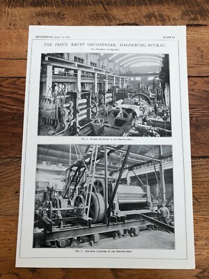 1914 engineering print ( the fried krupp grusonwerk - magdeburg - buckau ) pl 1