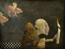 James Christensen - If Pigs Could Fly Canvas - Rare Artist Proof