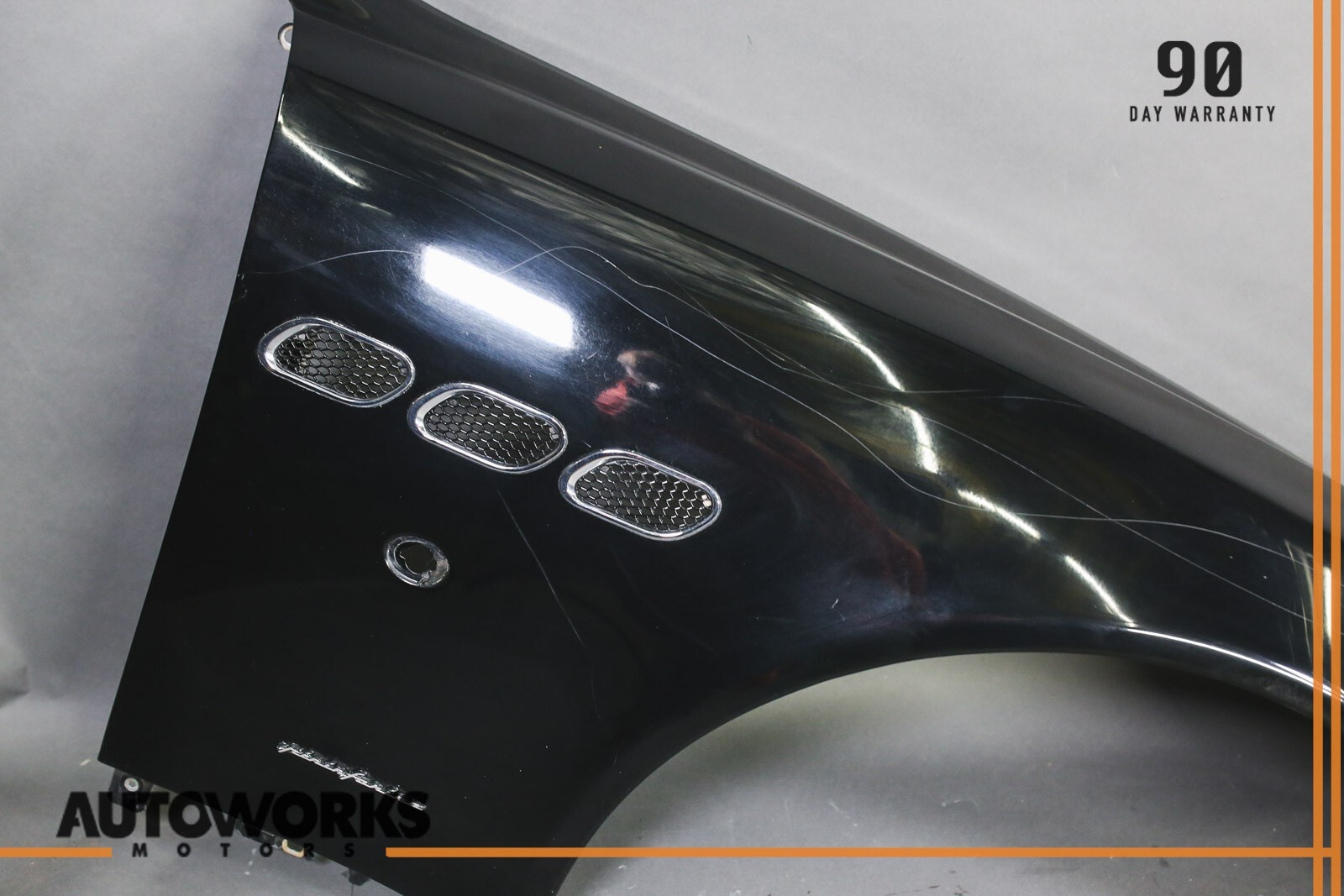 03-13 Maserati Quattroporte M139 Right Passenger Side Fender Wing Black OEM