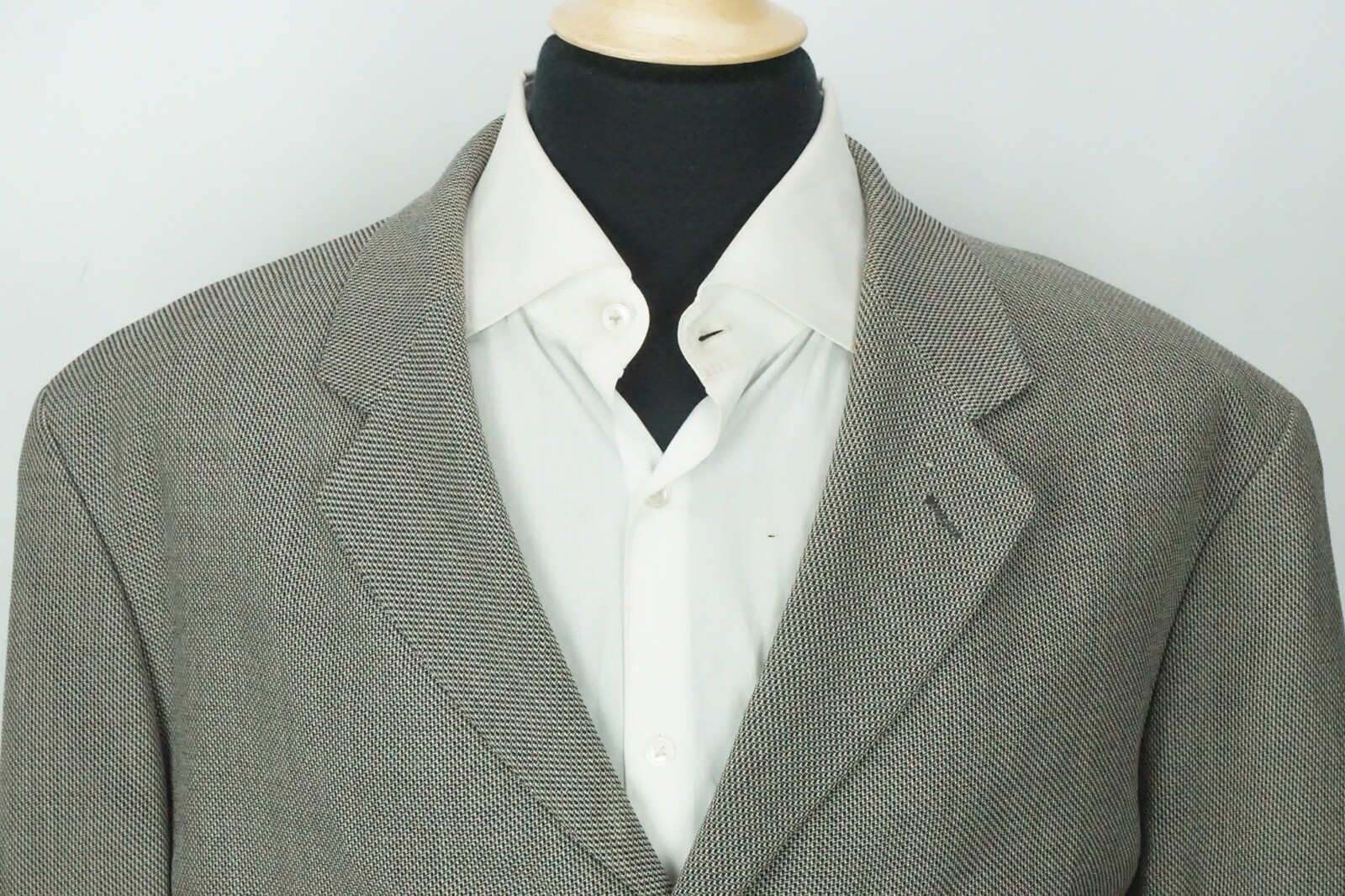 Giacca cappotto sportivo Yves Saint Laurent Pour Homme misto lana tessuto grigio nero 52