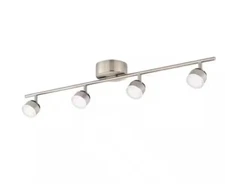 Hampton Bay 4-Light Brushed Nickel Dimmable LED Track Lighting Kit 1001 413 956