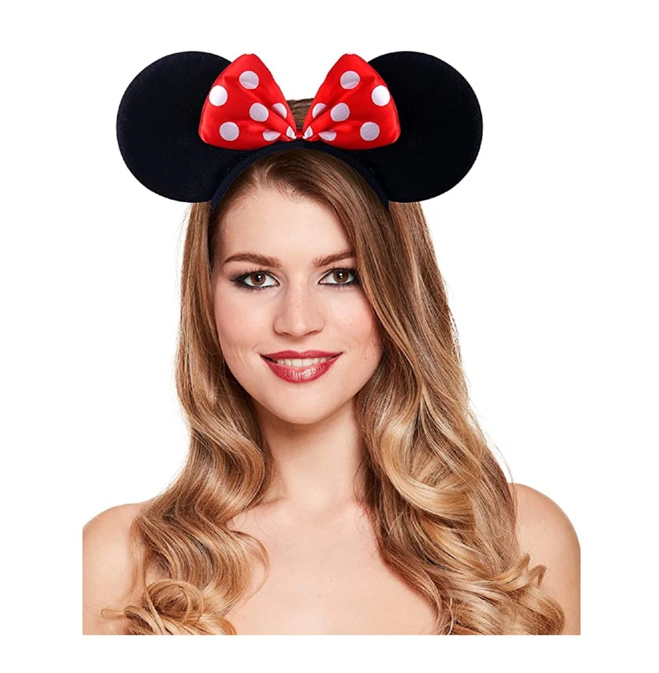 Mini Mickey Mouse Ears Cute Couples His & Hers Fancy Dress Headband Minnie Prop — 第 3/4 张图片
