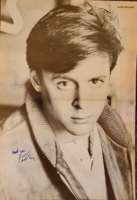 Very Nice JUDD NELSON Signed Magazine Foldout Page The Breakfast Club