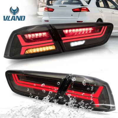 LED Tail Lights For 2008-2017 Mitsubishi Lancer EVO X Rear Brake Lamps LH + RH