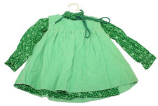 Vintage Girls Christmas Dress Pinafore Corduroy Toddler Cottage Prairie Scouts