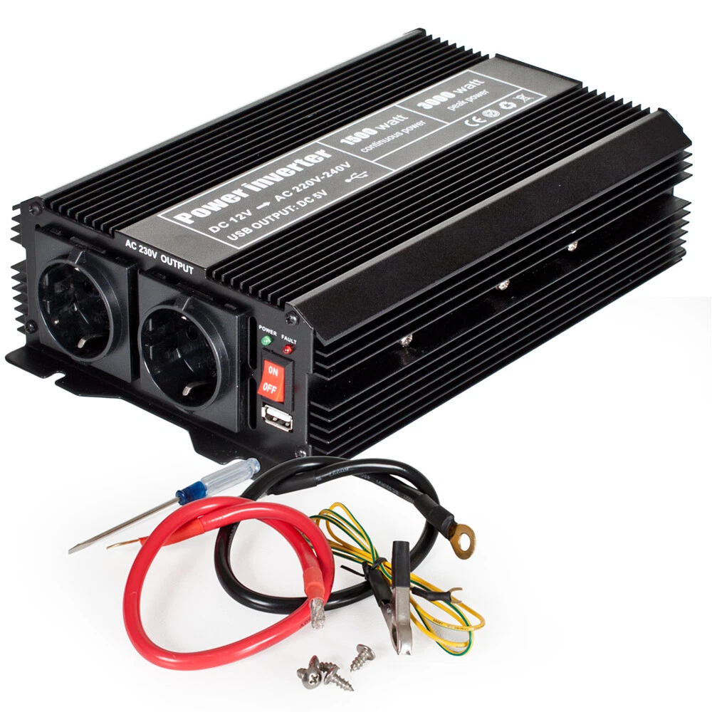 Spannungswandler Inverter 12V auf 230V 1500 3000 W Watt 