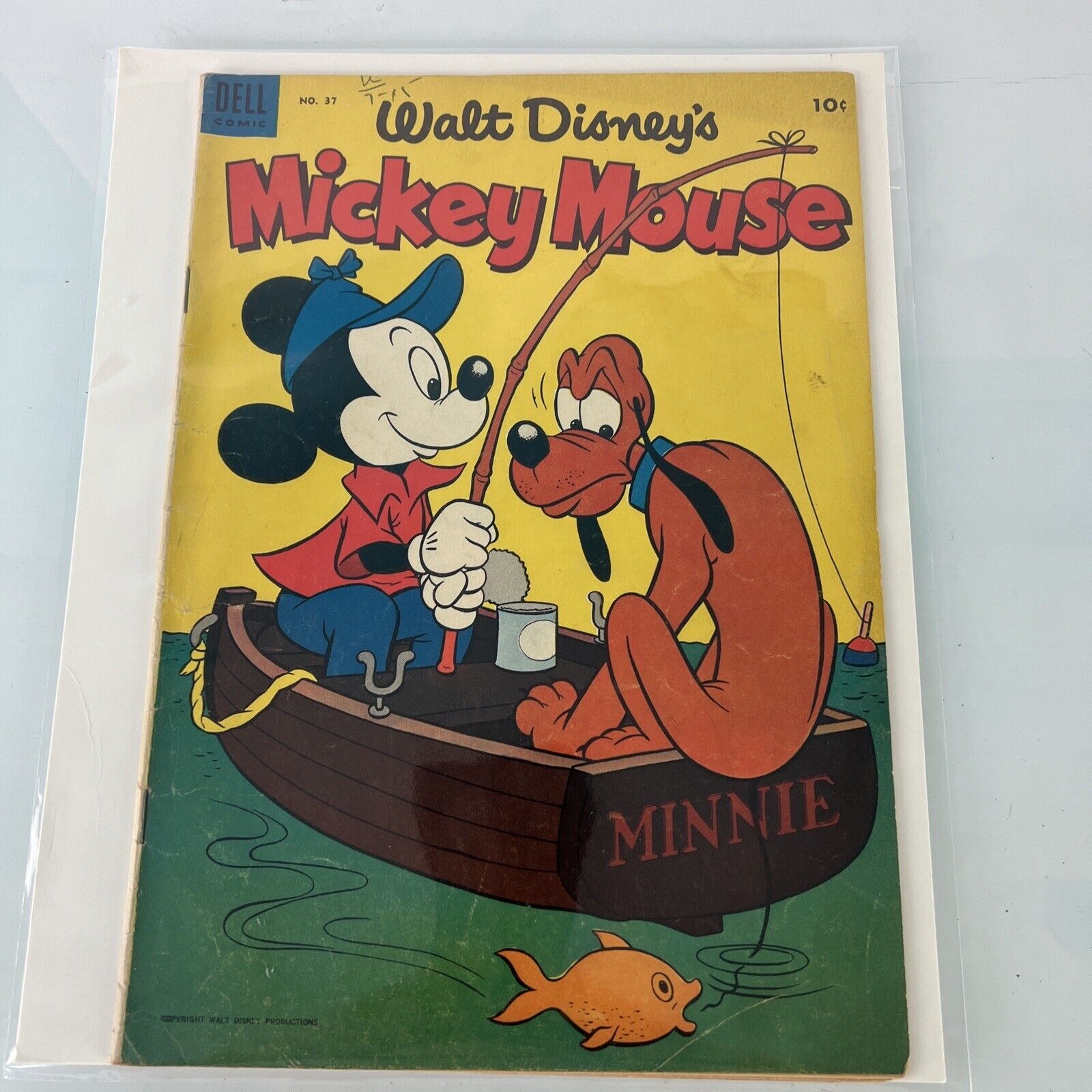 WALT DISNEY'S MICKEY MOUSE #37 Dell Comics 10 cent cover 1954