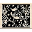 Inkadinkado Chickadee Woodcut Wood Stamp