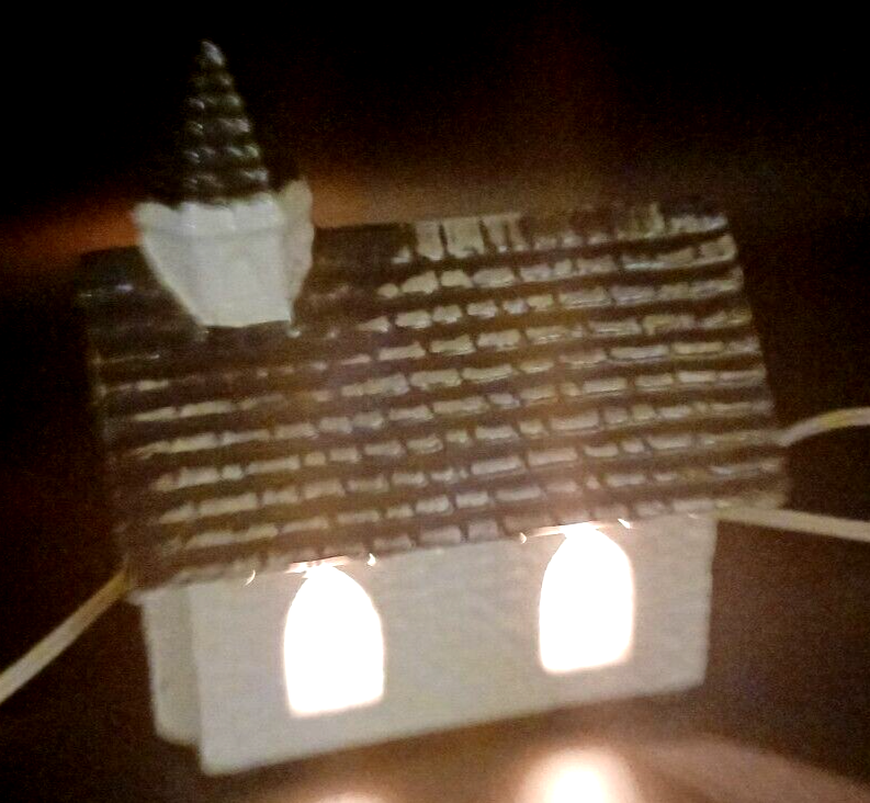 Vintage Ceramic Christmas Light Up Church H23 eBay