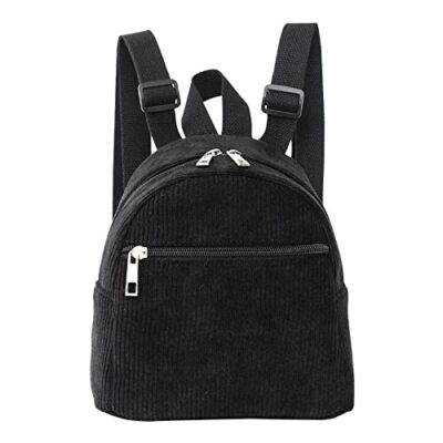 Mini Backpack Corduroy Backpack Purse Casual Daypack for  display picture 3