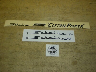 Schwinn Stingray Cotton Picker Coaster Brake Krate Bicycle Peel Apply  Decal s