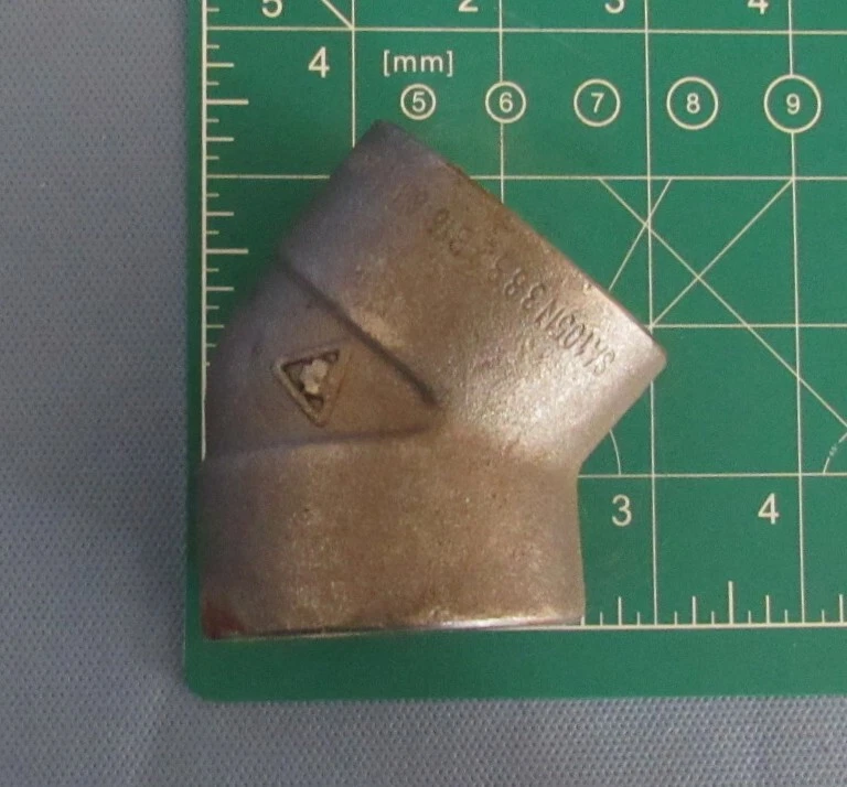 New Lot of (10) 1" Socket Weld 45° Elbow SA105N Carbon Steel Class 6000, 6M, B16 - Image 2 of 4