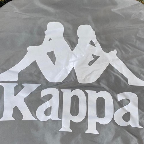 Graue und schwarze Windbreaker Collegejacke von Kappa. - Bild 2 von 7