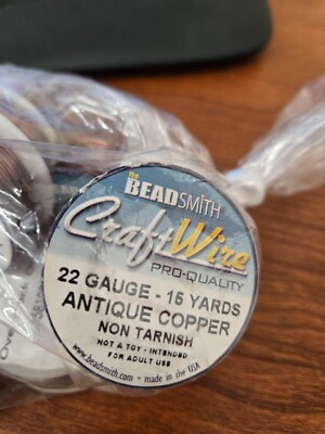 Antique Copper Color Wire Beadsmith 22 gauge 15yd