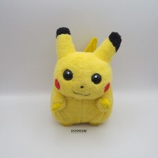 Pikachu D2002B Pokemon Tomy Fuzzy Squeeze Sound Plush 6" Fat Toy Doll Japan