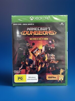 NEW Minecraft Dungeons Hero Edition Xbox One Series X 4K Game Hero Pass SEALED