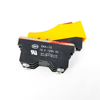 STH DKA-10 Switch 15A 125V AC Yellow Button with Red Small Locking