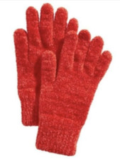 Charter Club Solid Chenille Gloves RED One Size SUPER SOFT New with Tags 111